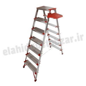 نردبان 7 پله برلیان آلومینیومی آلوم پارس پله