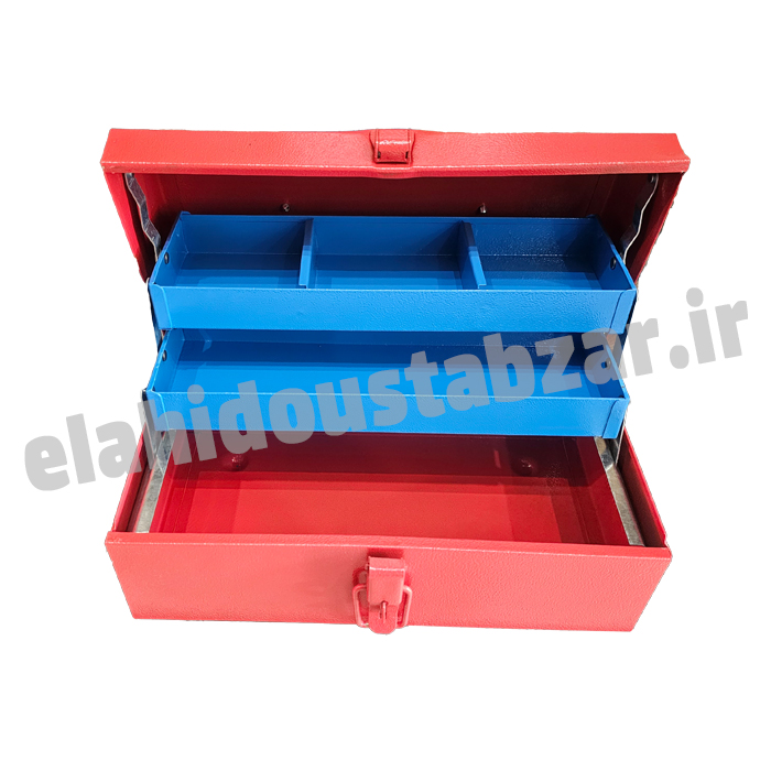 جعبه ابزارفلزی کلبه ای 2طبقه کوچک