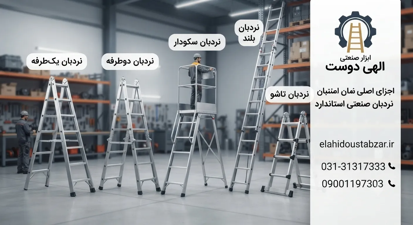 انواع نردبان صنعتی و کاربرد هر مدل