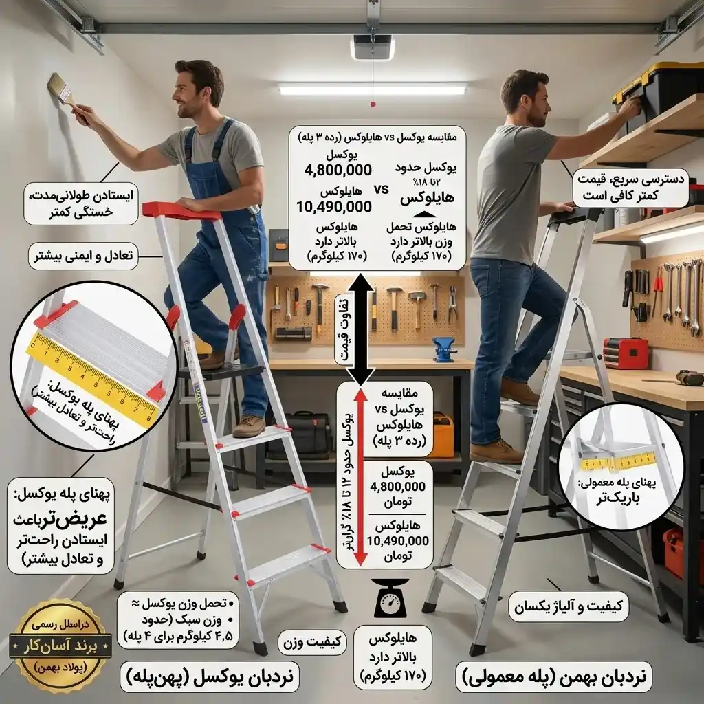 اینفوگرافیک معرفی نردبان یوکسل